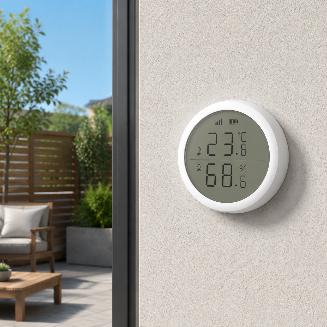 Smart Zigbee Temperature & Humidity Sensor with LCD Display