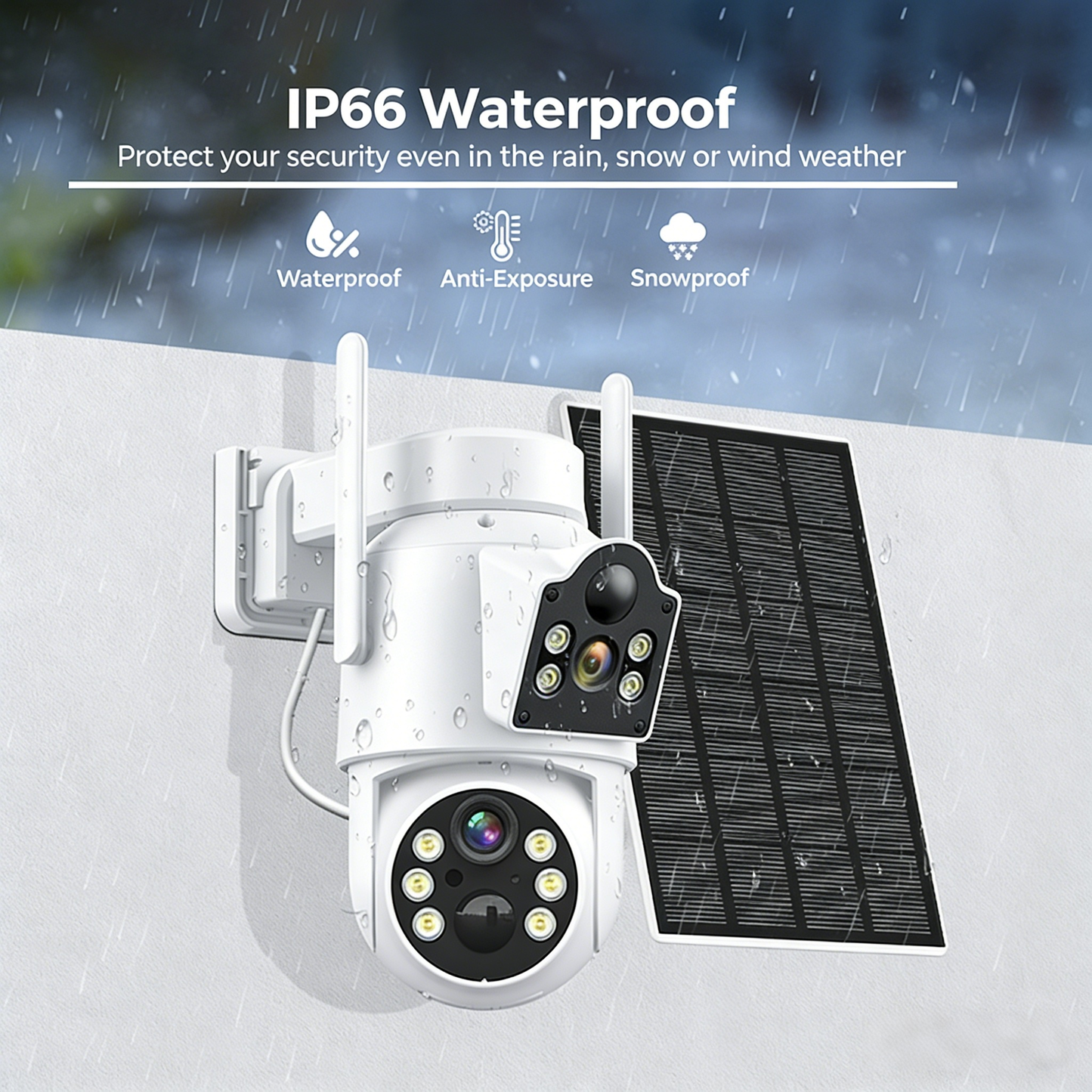 Outdoor Dual-Cam Camera with PTZ Lens Control