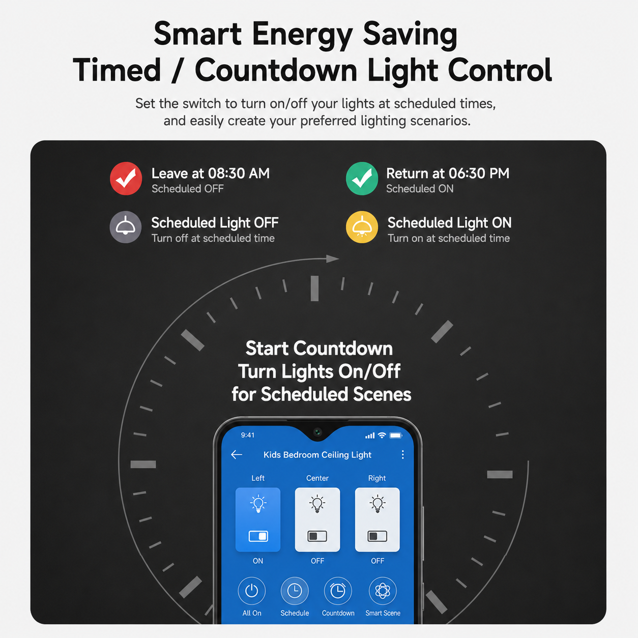 ZigBee Smart Switch (Zero-Fire Version) , D3-KG6 (36-Switch)