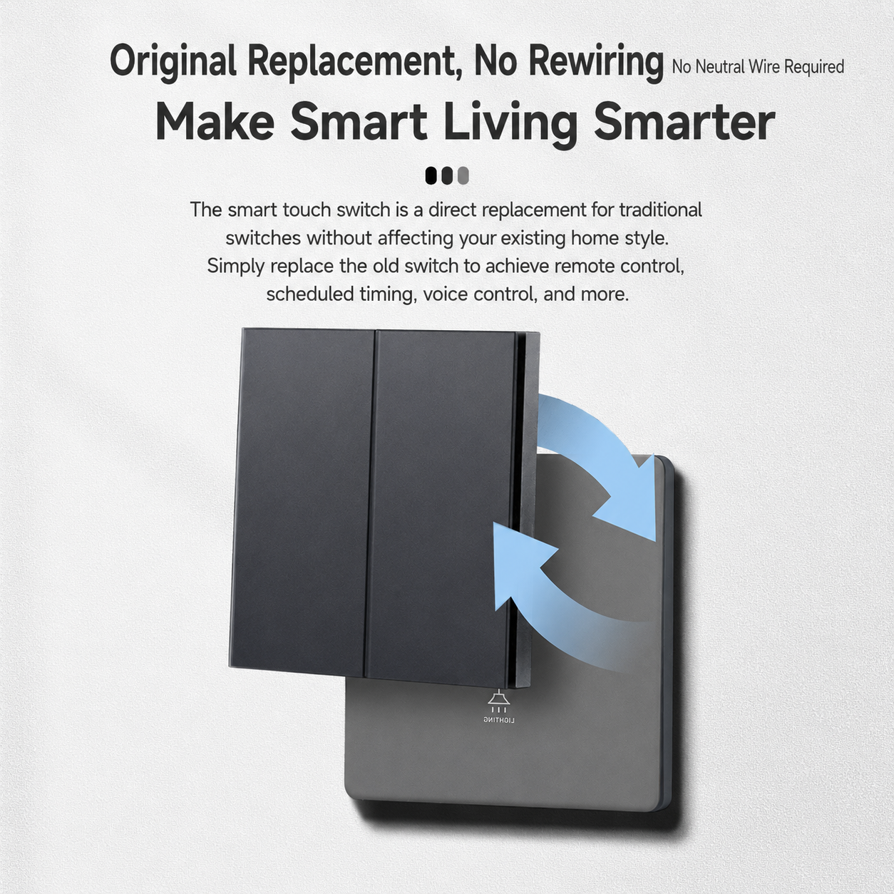 ZigBee Smart Switch (Zero-Live Version) , D3-KG4 (Two-Four Switch)