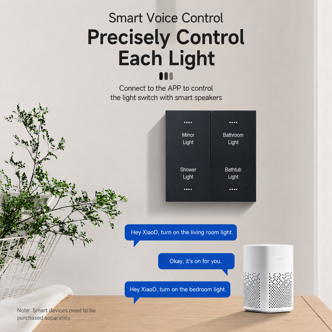 ZigBee Smart Switch (Zero-Live Version) , D3-KG4 (Two-Four Switch)