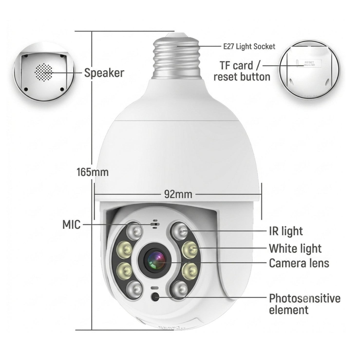Dual-Light PTZ Security Camera | AI WiFi Outdoor Camera with Color Night Vision