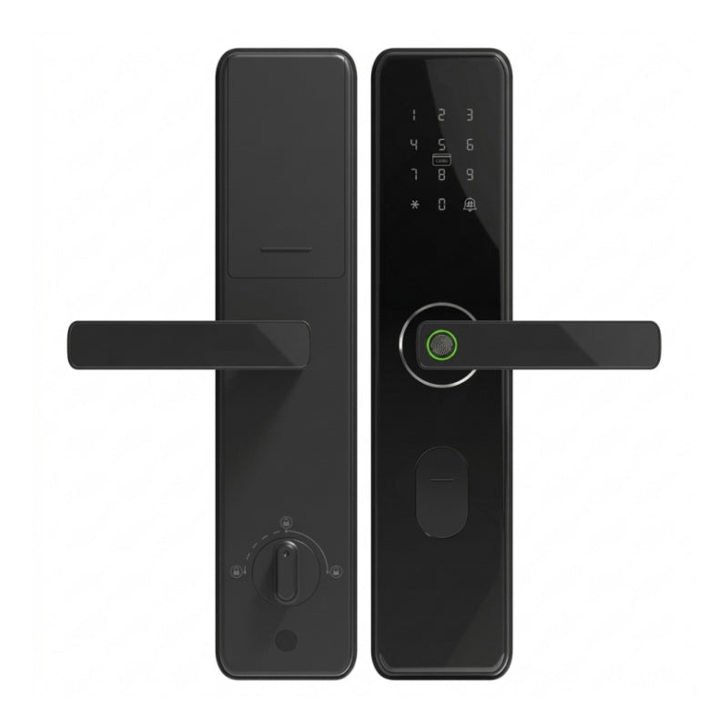 Smart Glass Door Lock | Fingerprint Keyless Lock for Office & Commercial Doors