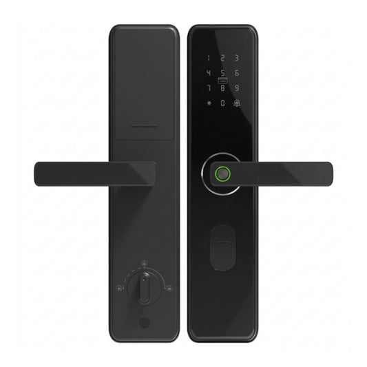 Smart Glass Door Lock | Fingerprint Keyless Lock for Office & Commercial Doors