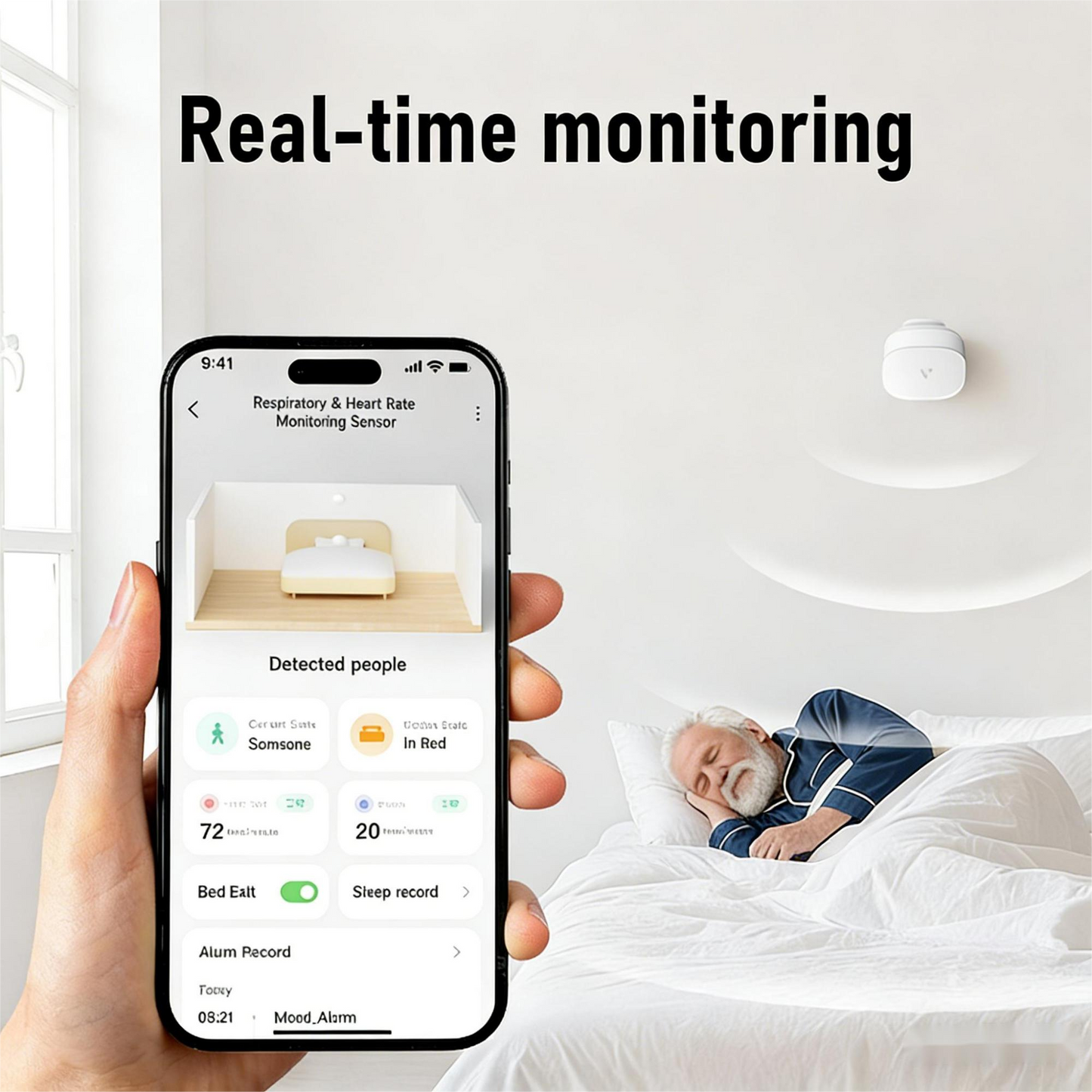 Millimeter-wave Heartbeat / Respiration Alarm Radar