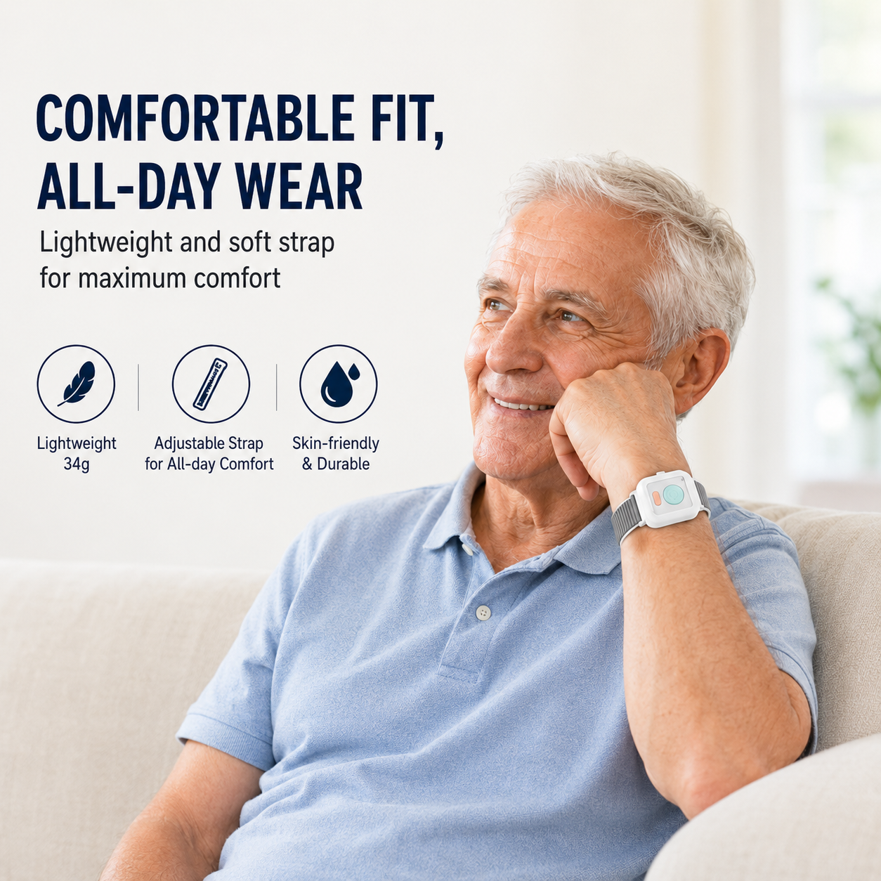 Smart Care Bracelet with GPS Tracking and SOS Emergency Protection