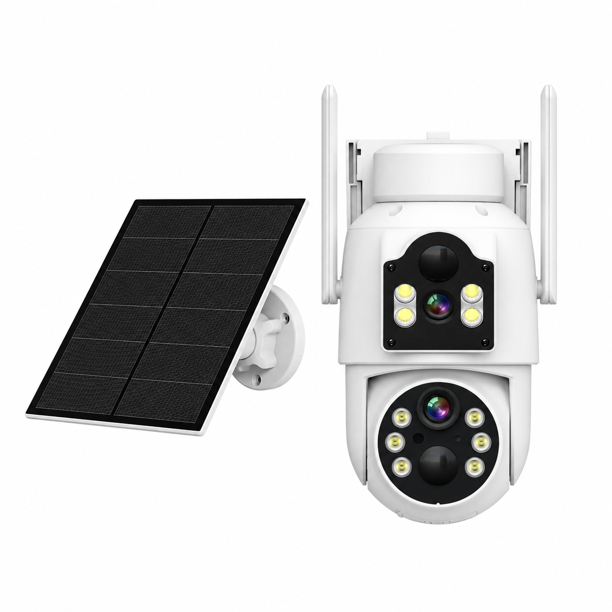 Dual Lens PTZ Security Camera | AI WiFi Outdoor Camera with Dual View & Color Night Vision
