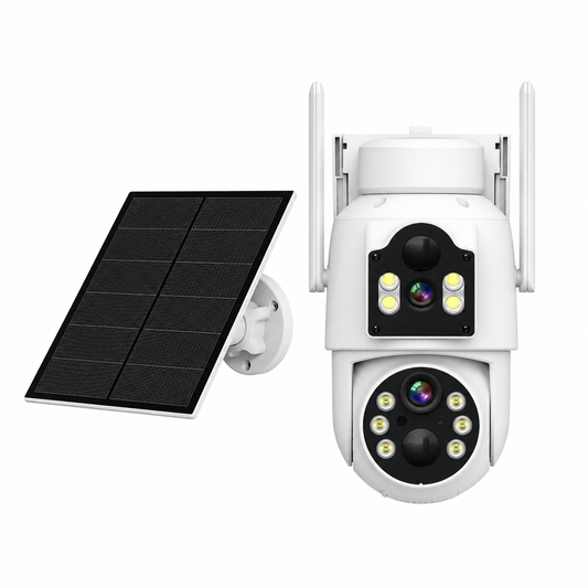 Outdoor Dual-Cam Camera with PTZ Lens Control