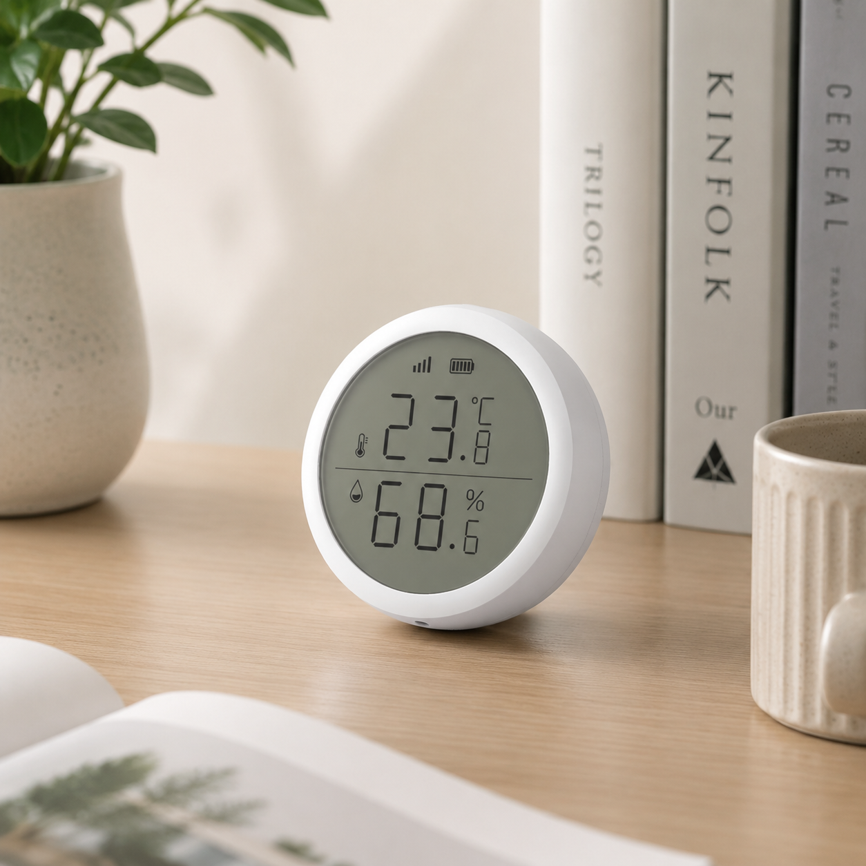 Smart Zigbee Temperature & Humidity Sensor with LCD Display