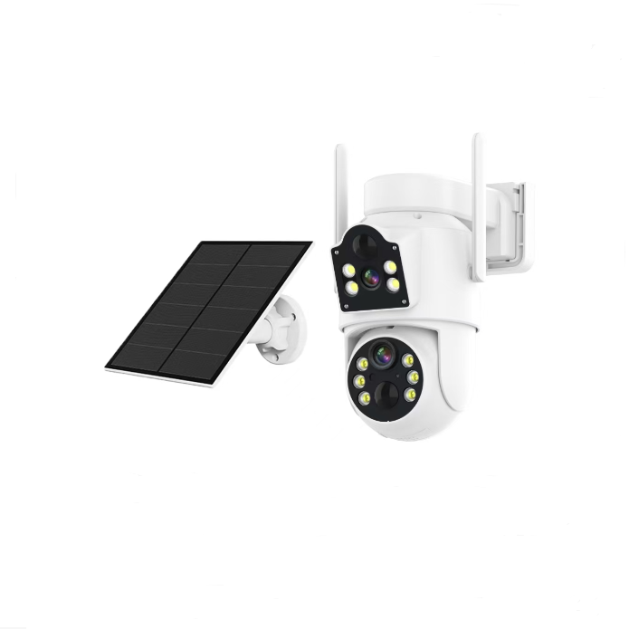 Outdoor Dual-Cam Camera with PTZ Lens Control